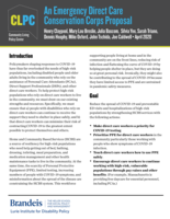 An Emergency Direct Care Conservation Corps Proposal