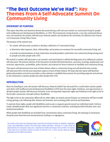 " The Best Outcome We've Had " : Key Themes From A Self-Advocate Summit On Community Living