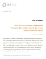 Best Practices in State-Sponsored Personal Care Aide Training Curricula: Lessons from Six States
