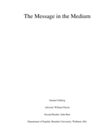 The Message in the Medium