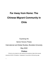 Far Away from Home: The Chinese Migrant Community in Chile