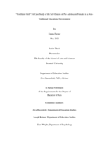 “Confident Girls”: A Case-Study of the Self-Esteem of Pre-Adolescent Females in a Non-Traditional Educational Environment