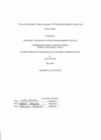 "You're Just Disabled": Race-Avoidance in 1970s Special Education Legal Cases