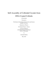 Self-Assembly of Colloidal Crystals from DNA Coated Colloids