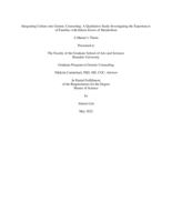 Integrating Culture into Genetic Counseling: A Qualitative Study Investigating the Experiences of Families with Inborn Errors of Metabolism