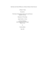 Individual and Cultural Differences in Memory Related to Brain Structure