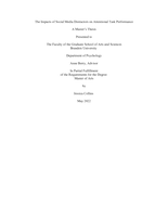 The Impacts of Social Media Distractors on Attentional Task Performance