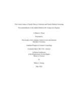 The Current Status of Family History Collection and Family Medical Screening Recommendations in the Sudden Death in the Young Case Registry
