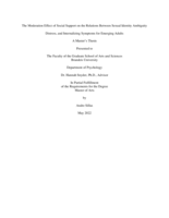 The Moderation Effect of Social Support on the Relations Between Sexual Identity Ambiguity Distress, and Internalizing Symptoms for Emerging Adults