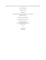 Adding Clarity to the Controversy of Treating Individuals who are Psychopathic and Who Have Sexually Offended