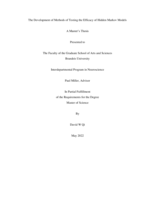 The Development of Methods of Testing the Efficacy of Hidden Markov Models