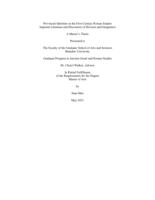 Provincial Identities in the First-Century Roman Empire Imperial Literature and Discourses of Division and Integration