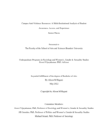 Campus Anti-Violence Resources: A Multi-Institutional Analysis of Student Awareness, Access, and Experience