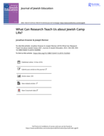 What Can Research Teach Us about Jewish Camp Life?