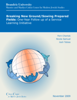 Breaking New Ground/Sowing Prepared Fields: One-Year Follow up of a Service Learning Initiative