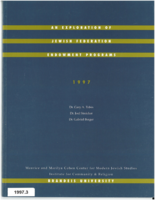 An Exploration of Jewish Federation Endowment Programs