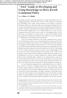 "AAA" Guide to Developing and Using Knowledge to Drive Jewish Communal Policy