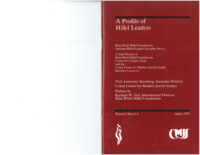 A Profile of Hillel Leaders