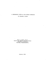 A Demographic Study of the Jewish Community of Atlantic County