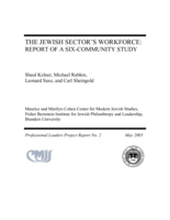 The Jewish Sector’s Workforce: Report of a Six-Community Study