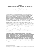 Synergy: Mining the Research, Framing the Questions