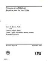 Synagogue Affiliation: Implications for the 1990s