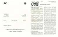 Research Notes: Is American Jewish Voluntarism Lower Than Average?