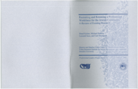 Recruiting and Retaining a Professional Workforce for the Jewish Community: A Review of Existing Research