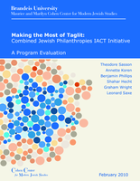 Making the Most of Taglit: Combined Jewish Philanthropies IACT Initiative, A Program Evaluation