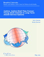 Justice, Justice Shall They Pursue: Young Adult Interest in Long-Term Jewish Service Options