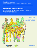 Engaging Jewish Teens: A Study of New York Teens, Parents and Practitioners