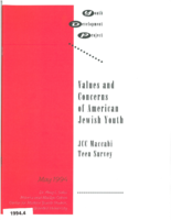 Values and Concerns of American Jewish Youth