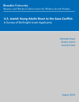 U.S. Jewish Young Adults React to the Gaza Conflict: A Survey of Birthright Israel Applicants
