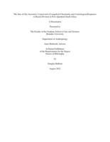 The Sins of Our Ancestors: Conservative Evangelical Christianity and Cosmological Responses to Racial Division in Post-Apartheid South Africa