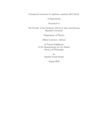 Categorical structures in algebraic quantum field theory