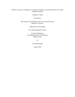 Relative Accuracy of Subjective vs. Objective Measures of Listening Effort in Vocoder Simulation Studies