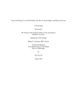 Social Technology Use and Well-Being: The Role of Social Support and Physical Activity