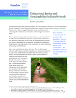 Educational Justice and Sustainability for Rural Schools