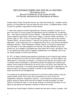 Reflexiones sobre una vida en la historia