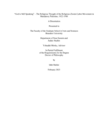 “God is Still Speaking” – The Religious Thought of the Religious-Zionist Labor Movement in Mandatory Palestine, 1922-1948
