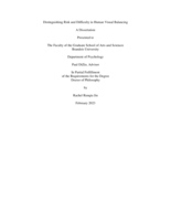 Distinguishing Risk and Difficulty in Human Visual Balancing