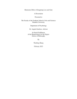 Mnemonic Effect of Imagining Loss and Gain