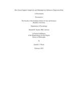How Social Support Adaptively and Maladaptively Influences Depression Risk