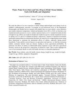 Water, Water Everywhere and Not a Drop to Drink? Ocean Salinity, Early-Life Health, and Adaptation