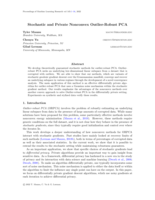Stochastic and Private Nonconvex Outlier-Robust PCA