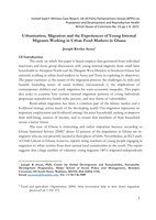 Urbanisation, Migration and the Experiences of Young Internal Migrants Working in Urban Food Markets in Ghana: Invited Expert Witness Case Report