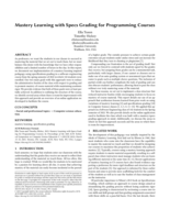 Mastery Learning with Specs Grading for Programming Courses