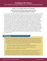 Looking to the Future: The Children's Savings Field Reacts to COVID and Racial Equity