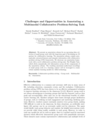 Challenges and Opportunities in Annotating a Multimodal Collaborative Problem-Solving Task