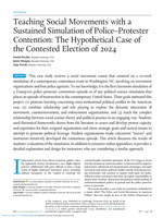 Teaching Social Movements with a Sustained Simulation of Police–Protester Contention: The Hypothetical Case of the Contested Election of 2024